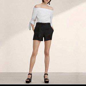 Aritzia Babaton Tyrone Relaxed Linen Blend Short‎ XS